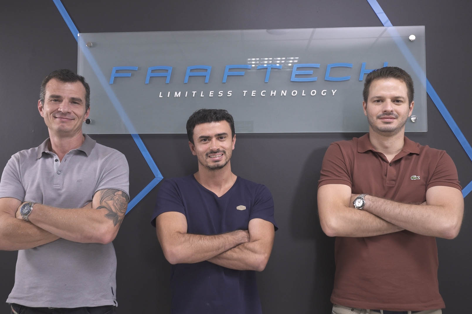 Os sócios da Faaftech, Ricardo, Fernando e Frederico